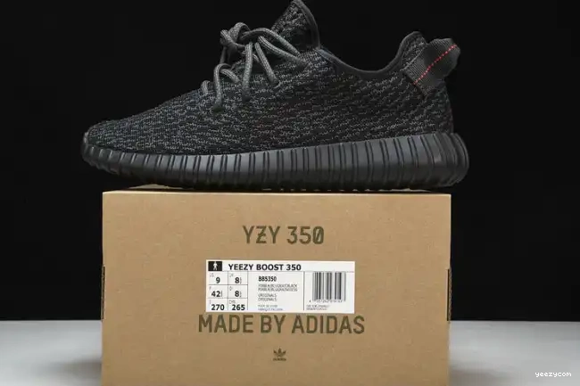 2023) Pirate Black Adidas (2022 Yeezy 350 Boost BB5350 0617